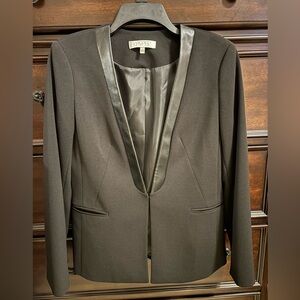 Kasper Black Women's Blazer with Satin Trim